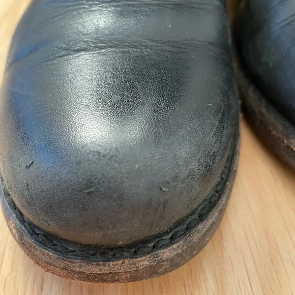 FRYE Veronica VTG BLACK LEATHER Shortie Boots Size 8 - Picture 16 of 16